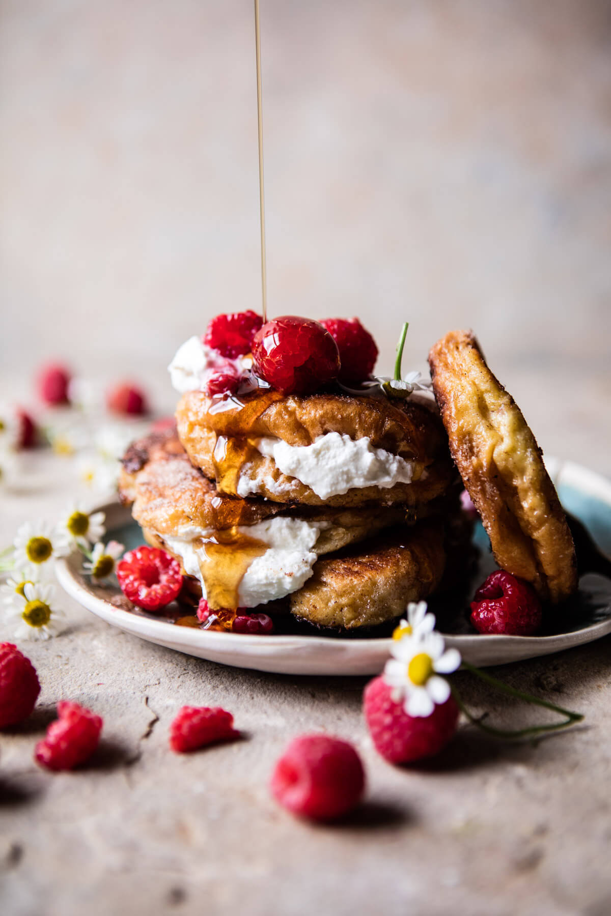 sweetoothgirl:Raspberry Ricotta Croissant French Toast