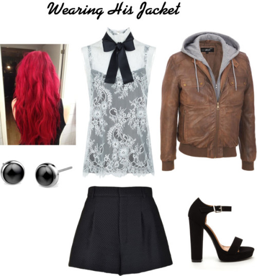 Wearing His Jacket By Sweettime9 Featuring Earring Jewelry