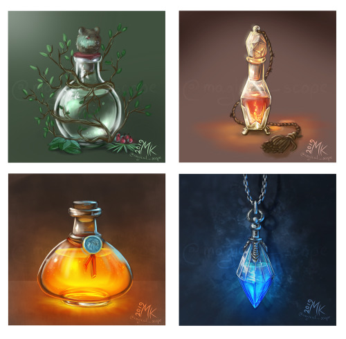 magical-kaleidoscope:Bottles of various kinds.