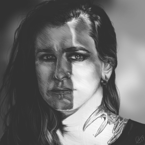 pvnkle: laura jane grace sketch do not repost  this is really really cool omg