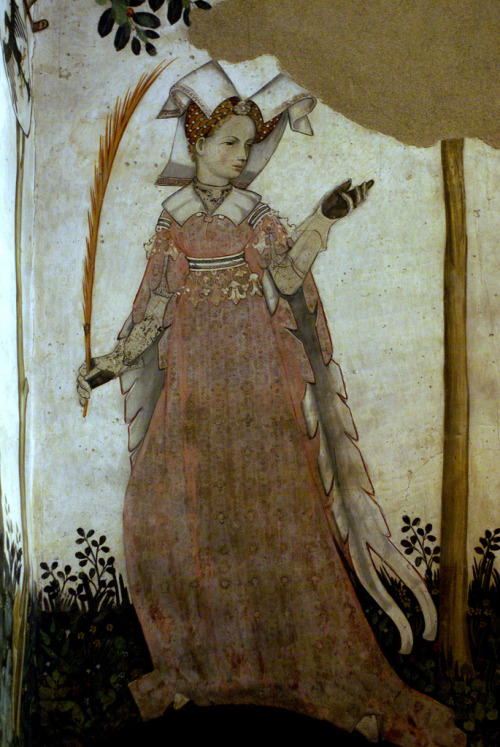 jeannepompadour:Frecoes from Castello della Manta, attributed to the anonymous Master of Castello de