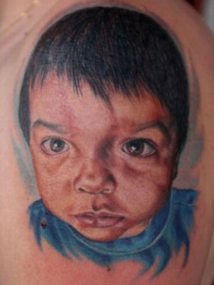 collegehumor:  Vote: Worst Baby Portrait Tattoo Hey, we’re not saying the baby’s ugly, we’re saying the tattoo artist is for subjecting the world to these little monsters.  Well, I will be the brave one and say the kids are fucking ugly as well.