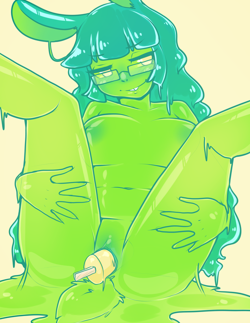ushi-no-oppai:  I am obsessed with this slime bun artist is Spookyfishstick
