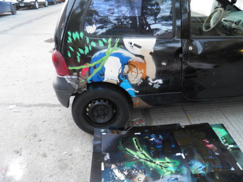 pintando el auto a un amigo2020