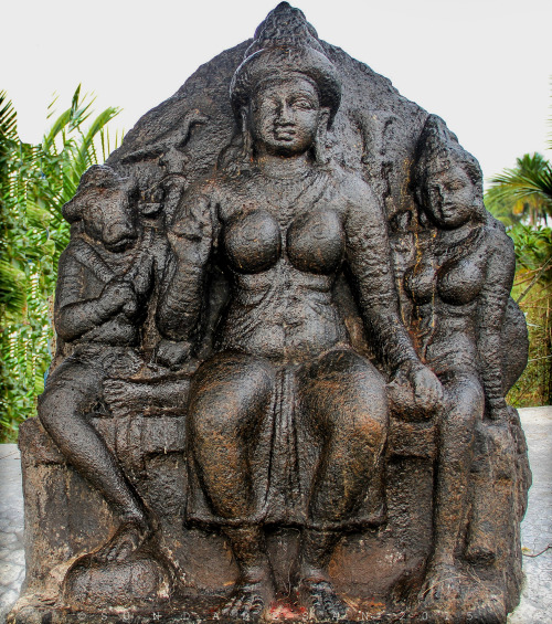 Alakshmi or Jyestha, the Goddess of inauspicious things and misfortune. She is regarded as the elder