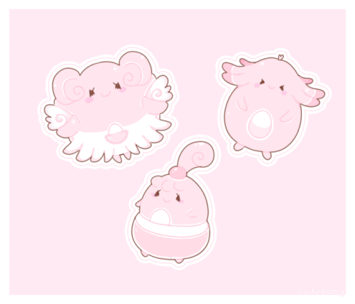 acutecherry: ♡ Blissey, Happiny and Chansey ♡