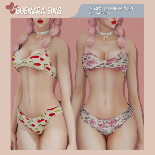 Introducing My Kawaii Lingerie Set Collection For Sims 4! Embrace The Adorable World Of Kawaii With These