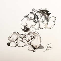 tsitra360:  Applejack and Dash sleeping. Another commission done. :)  :3