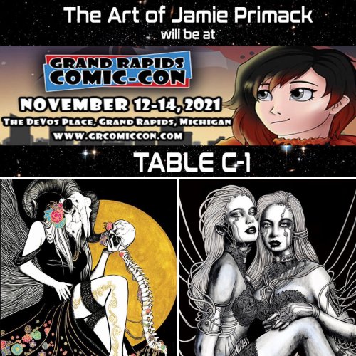 Heeeeey, everyone!This weekend, Fri-Sun (11/12-11/14), I’m gonna be at Grand Rapids Comic Con TABLE 