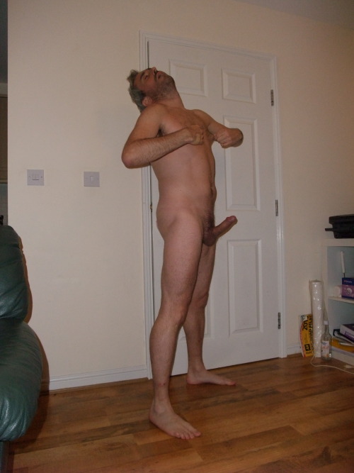allexposedguys: Naked, squeezing my nipples and enjoying it as you can see.