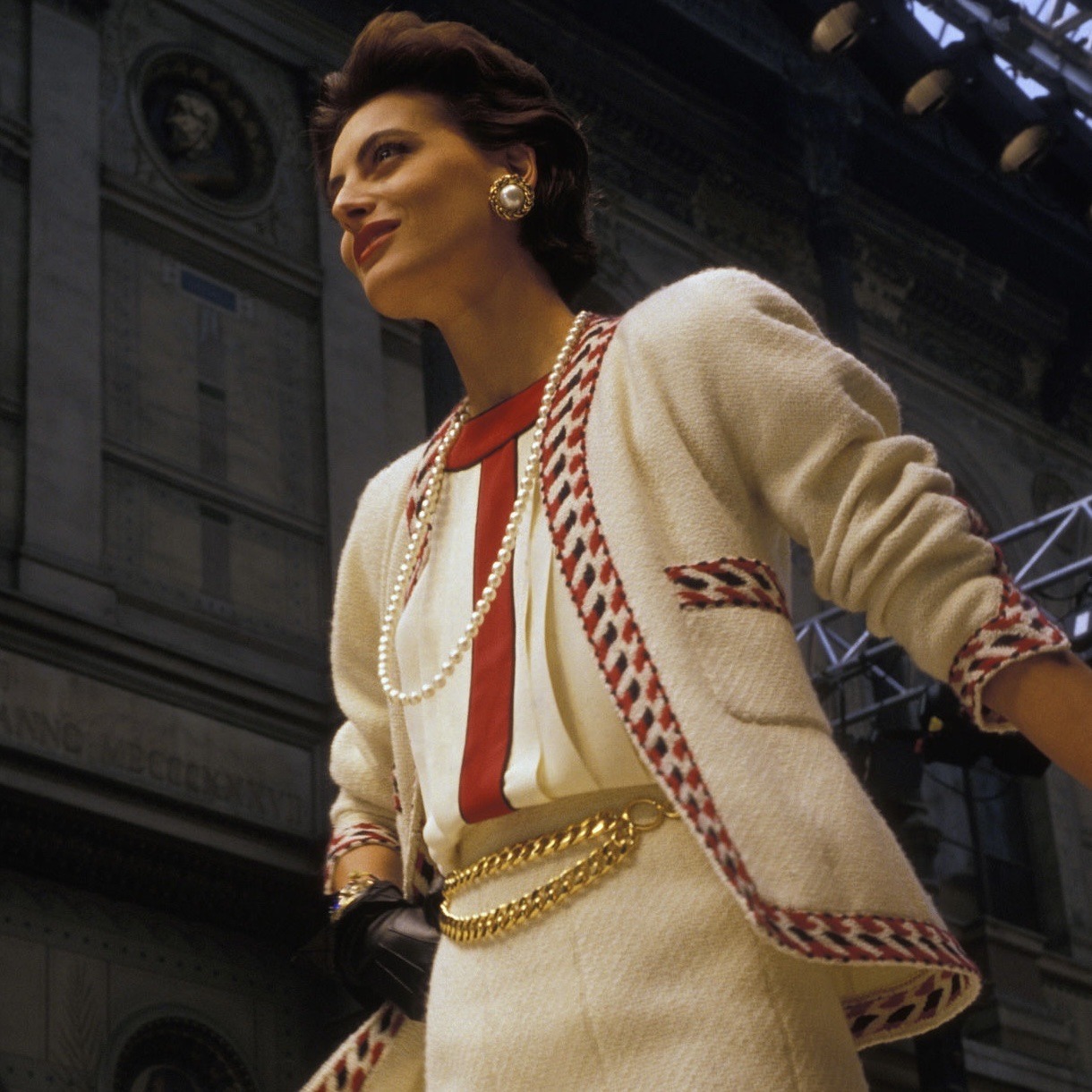 Chic in Silk — Chanel Fall/Winter 1986/19 87 Model Inès de la
