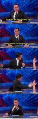 mandiblog:  Nice one Steven Colbert