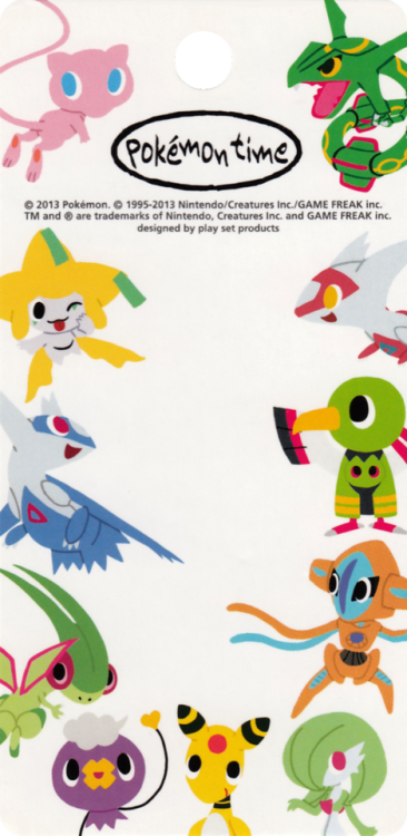 Pokémon Center / play set products - Pokémon Time Figure Strap Front Inserts(2009, 2010, 2012, 2013,