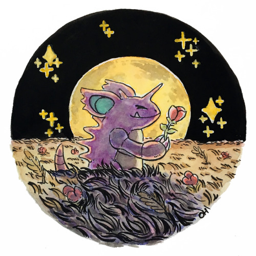 revilonilmah:#34 Nidoking enjoying the moonlight.