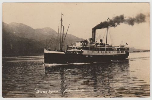On October 24, 1918, the passenger liner Princess Sophia ran aground on Vanderbilt reef off the coas