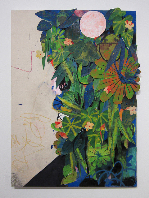 tessarlo:  entrance, mixed media on canvas, 38 x 54”, 97 x 137 cm, 2014