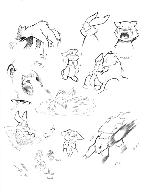 Ah, old art. It makes me feel so proud. Here’s an extra page I’ve never posted of sketches.