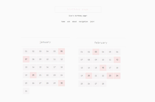 lizascodes:birthday page 01Details / Features :- Full guide oh how to add the dates- Customizable co
