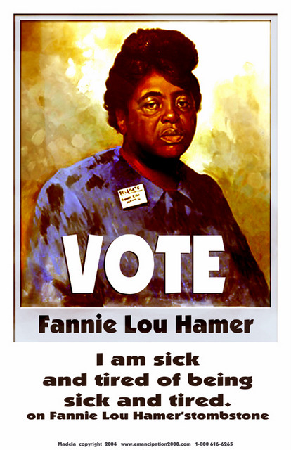 cultureunseen:
“ Fannie Lou Hammer
October 6, 1917 – March 14, 1977 (age 59)
(When we say that they don’t make them like this Sister anymore, OMG!
Beaten damn near to death by white men in jail, after being detained on a false charge and she still...