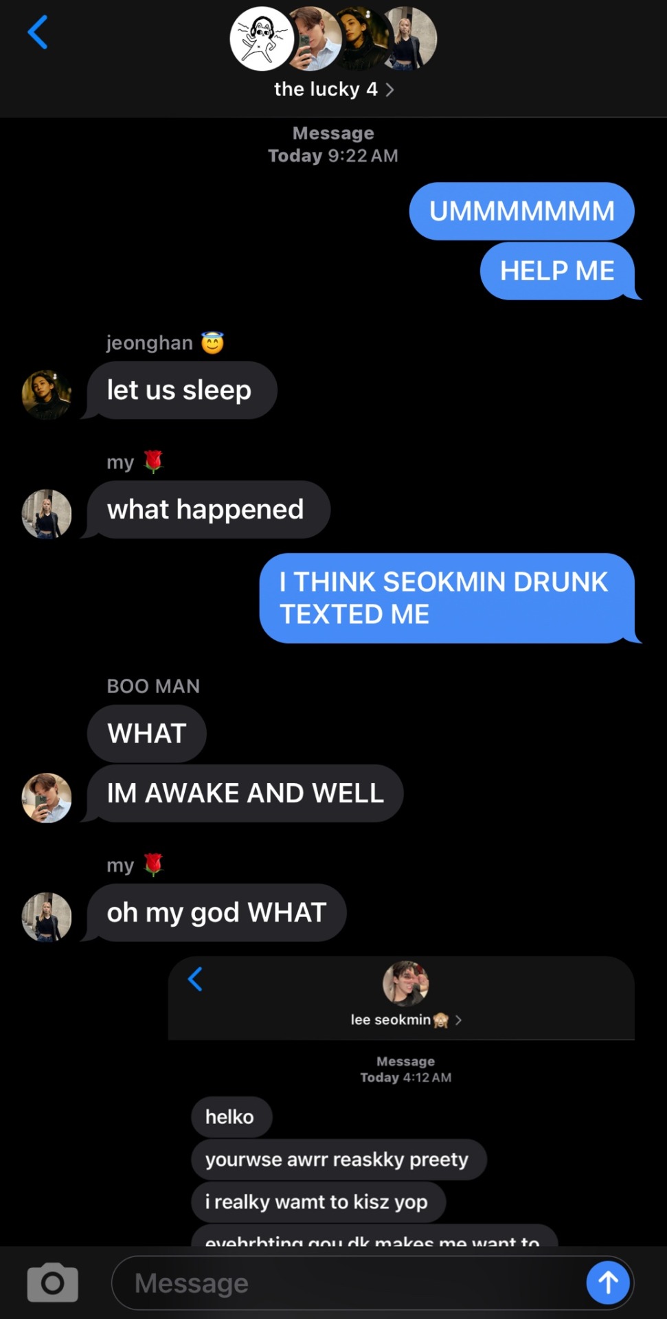 Hi Love! I Really Love Ur Smau They're Really Funny (the Vernon One Had Me Rolling On The Floor For 10