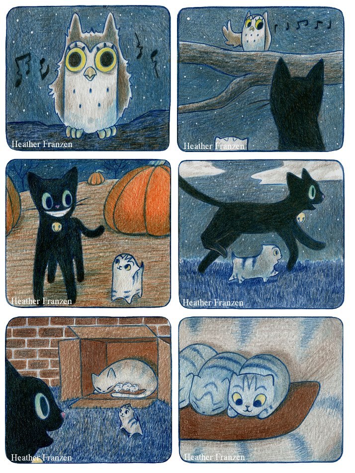 catsbeaversandducks:  Scaredy Cat &ldquo;Scaredy Cat is my first picture book,