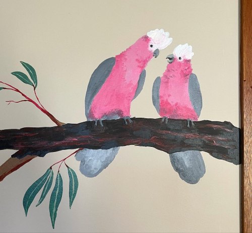  Birds I painted in my parents’ kitchen 