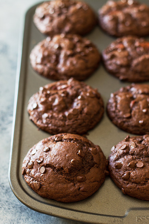  Double Chocolate Strawberry Muffins