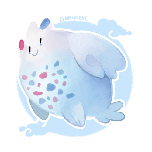 almondette: Day 5 of pokeddexy, favorite fairy: togetic! It’s fat!