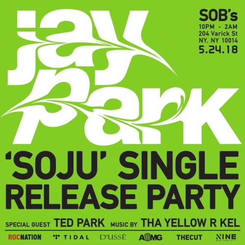 Soju release party tmrw at SOBs!! #Soju https://JayPark.co/SojuReleaseParty