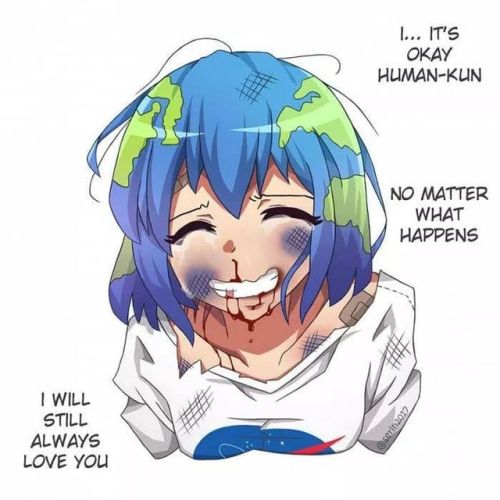 reticent-cupcake:Protect Earth-chan 😢 why?! T AT