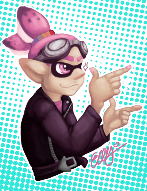 Did a cosplay of my splatoon inkling recently, I did this to help me gather how I wanted it to look.