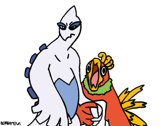 borbamena:  all the other legendaries: *fighting* lugia and ho-oh: 