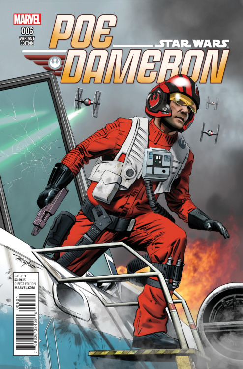 roguedameron:Just some of Marvel’s Poe Dameron variant covers from the first six issues.