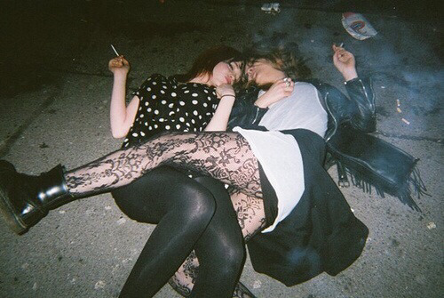 Drunk young teens sleeping
