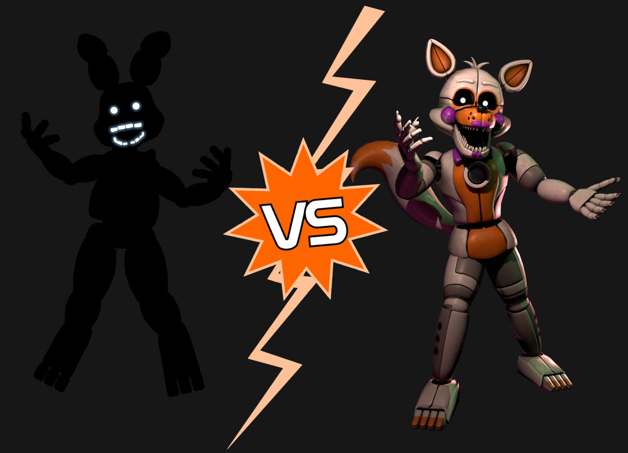 I will travel the world to hold your hand/ — RWQFSFASXC (Shadow Bonnie) (2)  vs Lolbit (FNaF