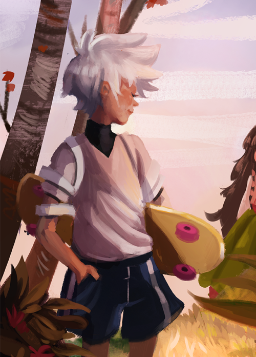 ginkohs:a crop of something I drew for Smile Again an hxhfanzine! A ton of AMAZING artists are parti
