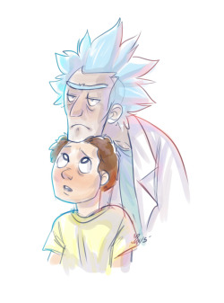 mmishee-art:  I recently bought a Cintiq 22HD! It’s so coooool Doing doodles is all I can really manage at the moment, so here’s some Rick and Morty doodles! This show is SOOO GUUUD 