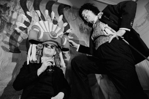 Andy Warhol and Salvador Dali Playing Dress Up Silly Photos of Serious Artists