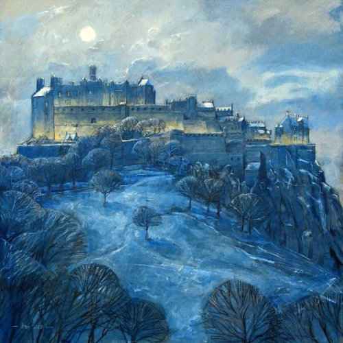 pagewoman: Moonlight Over Edinburgh Castle  by Bob Lees 