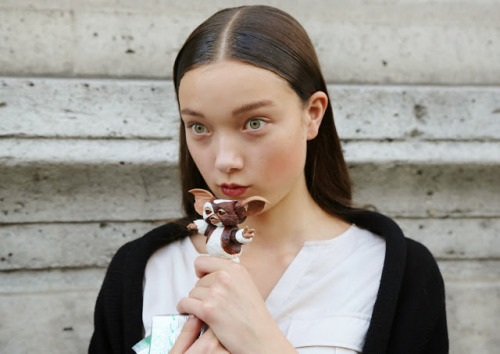 japanesemodel: Yumi Lambert streetstyle during S/S 2014 show