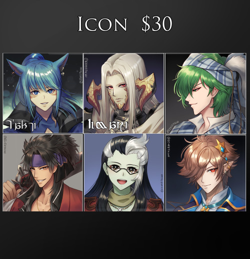  ICON COMMISSIONS OPENING NOW! Reblogs very appreciated <3For all info please see the images, the