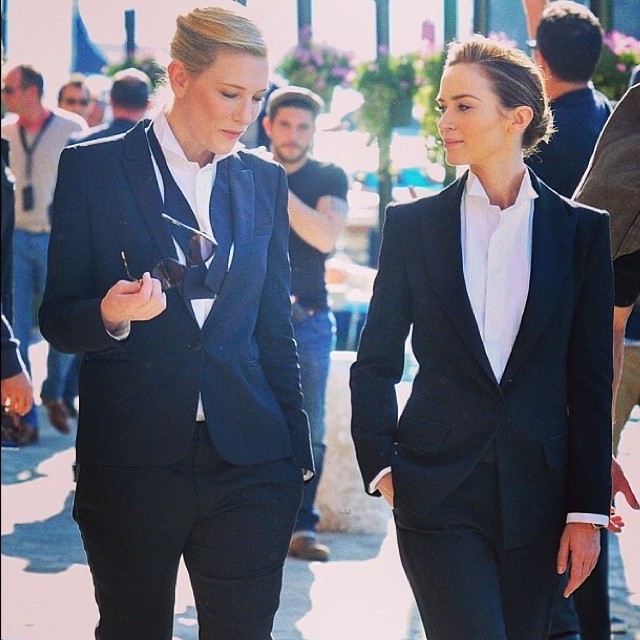 boisocietymagazine:
“Women in Hollywood who smash Menswear
Emily Blunt and Cate Blanchett
”