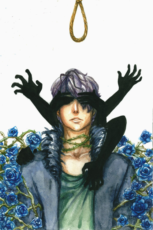 Gallery Lost. 2015.Watercolour.Fanart for game Ib.