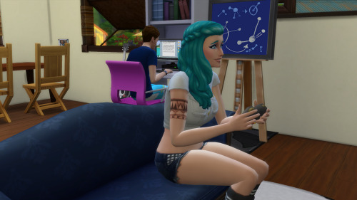 The Sims 4 (Nick x Amy) Day 32.(Image set 2 of 3).