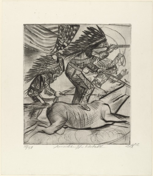 American Riding Act (Amerikanischer Reitakt) from the portfolio Circus (Zirkus), Otto Dix, 1922, MoM