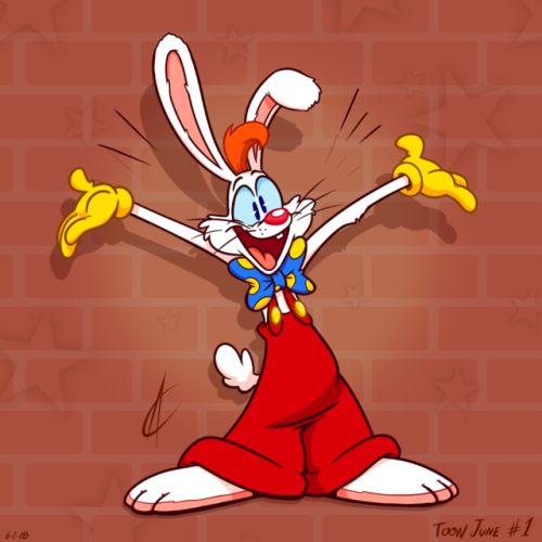 TOON JUNE #1“Draw your favorite cartoon character.”Roger Rabbit, of course!