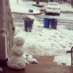 overflowing:  Wee little snowman ⛄