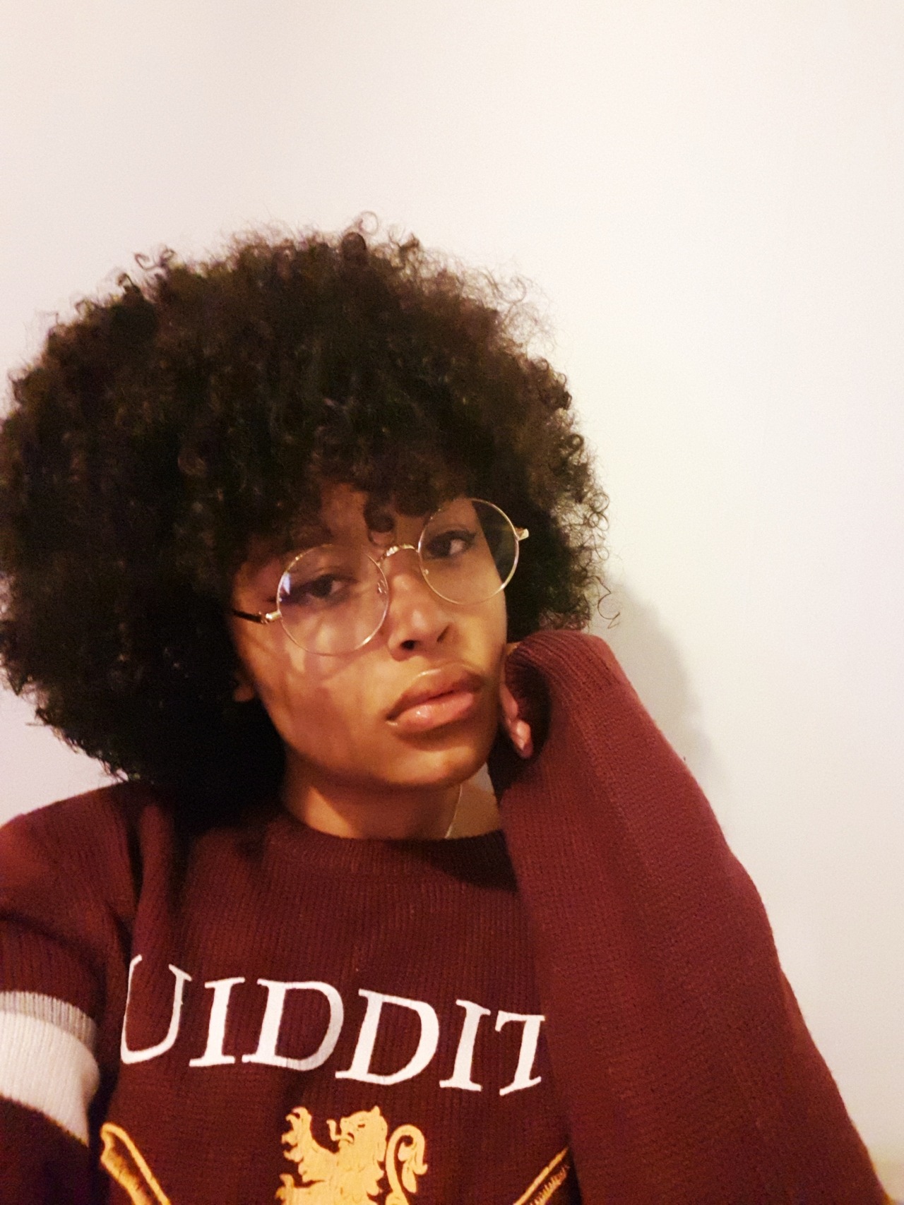 lupitaanyongo: Accidental Harry potter cosplay for black out; rocking my afro, quidditch