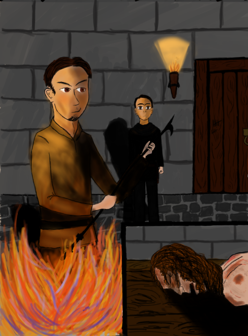 skeleton-richard:An illustration of Chapter 15 of @themalhambird’s amazing Richard II fic Richard Su