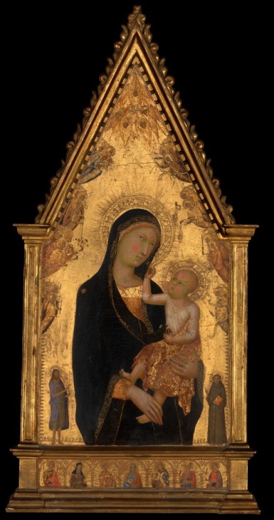 met-european-paintings: Madonna and Child with Saints and Angels by Lippo Memmi, European PaintingsM